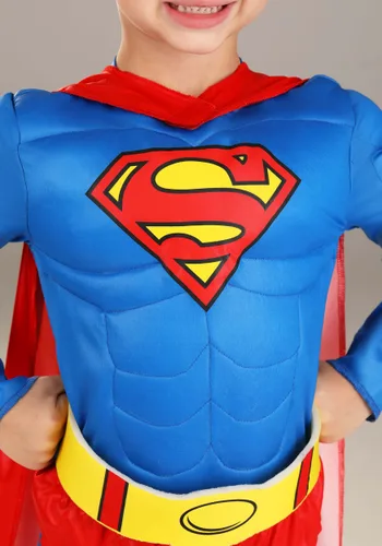 Vista 2 de Disfraz Deluxe DC Superman para Niños Pequeños Multicolor