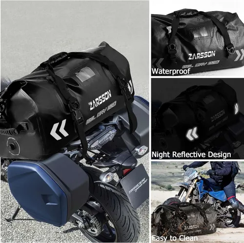 Vista 6 de Bolsa de lona impermeable, bolsa seca de viaje ligera con tamaños de 40 L66 L, gran espacio de almacenamiento, correas y asas duraderas
