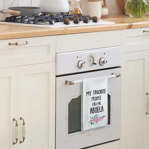 Vista 2 de Toallas de cocina Tzhim para regalos de abuela, toallas de mano para el día de la madre de las abuelas, regalos para abuelas, toallas de cocina y té