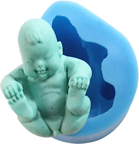 Vista 3 de Funshowcase Baby Boy Movements - Juego de 5 moldes de caramelo para manualidades de azúcar, chocolate, fondant, mantequilla, resina, arcilla #111