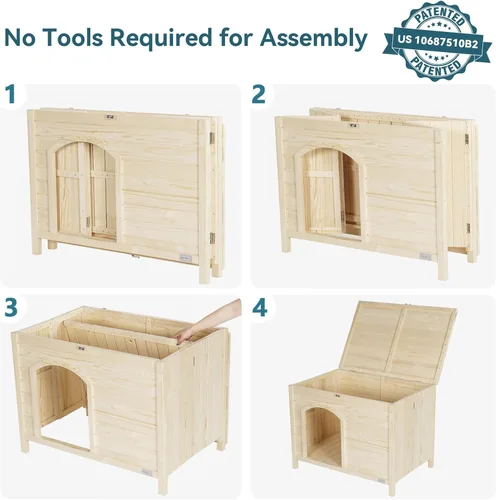 Vista 2 de Petsfit Caja de arena plegable, no requiere herramientas para el montaje, caja de arena para gatos, muebles ocultos, se adapta a la mayoría de cajas