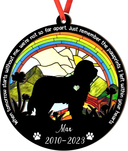 Vista 67 de Adorno personalizado para atrapasoles de sabueso afgano, adorno de Navidad de sabueso afgano, regalo para perro amante, sabueso afgano conmemorativo