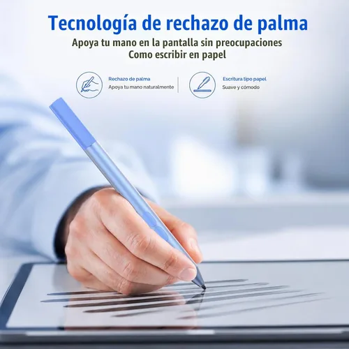 Vista 6 de Lápiz óptico para Microsoft Surface (batería de 300 días), Surface Pro 11/10/9/8/7/6/5/4/3, Go 1-4, Book 1-3, laptop 1-6, Studio 1-2 con botón Azur