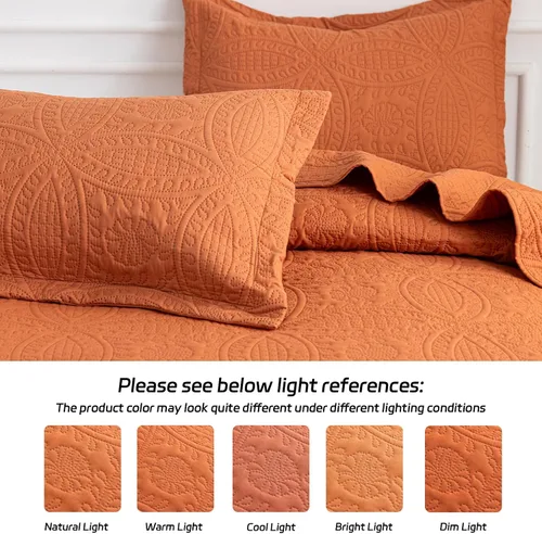 Vista 6 de SheRest - Juego de colcha individual - colcha de cama suave y transpirable, colcha con relieve de estilo moderno, colcha de microfibra ligera