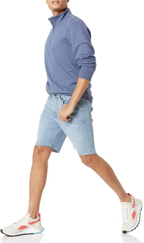 Vista 4 de Tienda Essentials Sudadera ligera de rizo francés con cremallera de un cuarto para hombre