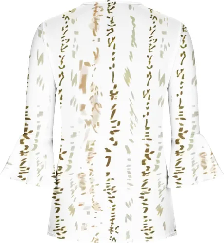 Vista 17 de Ceboyel Blusa tipo túnica con estampado floral para mujer, con botones, estilo Henley, con manga de codo, casual, trajes de moda para mujer