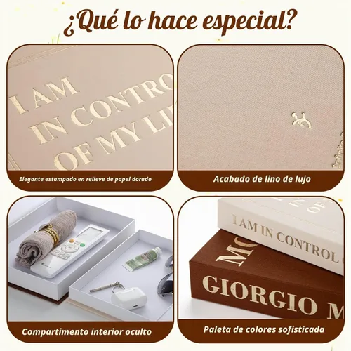 Vista 3 de Libros Decorativos - Libro Falso Moderno para Decoración, Caja de Almacenamiento de Libros Falsos para Mejorar Tu Mesa de Centro, Entrada, Comedor