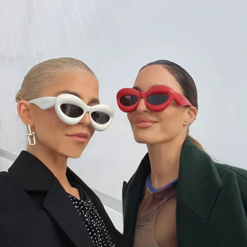 Vista 3 de GIFIORE Gafas de sol infladas de ojo de gato a la moda, divertidas, gafas de sol de moda