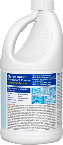 Vista 8 de Turbo Limpiador desinfectante para dispositivos rociadores, sin blanqueador, mata los virus del resfriado y la gripe y el virus COVID-19, 64 onzas