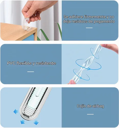 Vista 5 de Protector de pared transparente para proteger la pared de muebles de sillas