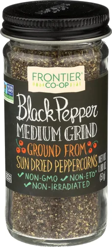 Vista 9 de Frontier Co-op Pimienta negra molida orgánica, molida media, Kosher 16 onzas (paquete de 1)