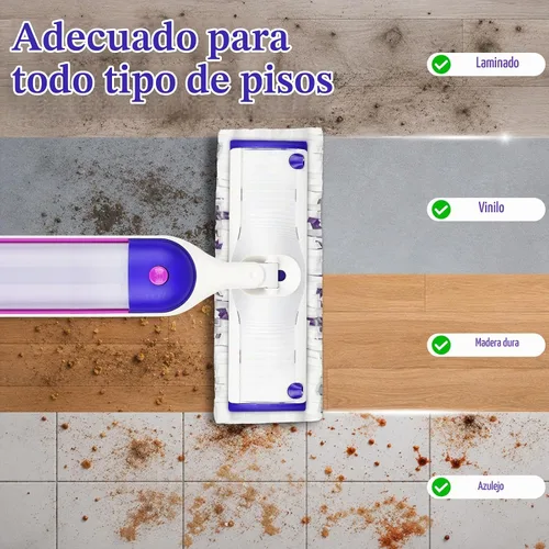 Vista 6 de 50 almohadillas desechables para mopa Swiffer Power Mop Pads Paquete de 50 púrpura