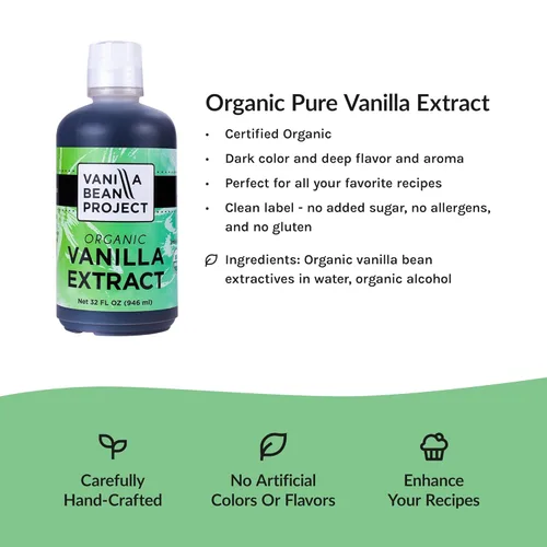 Vista 2 de Vanilla Bean Project Extracto de vainilla orgánico, 4 FZ