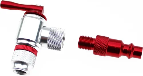 Vista 7 de Prestacycle Adaptador de compresor de aire para cabezales de CO2 – Enchufe de acoplador de aleación 6061-T6 para inflar neumáticos de bicicleta