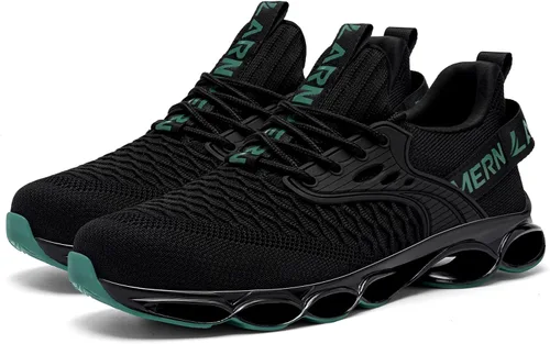 Vista 7 de LARNMERN Zapatos de punta de acero para hombres y mujeres, cómodos tenis de seguridad transpirables, zapatos de trabajo indestructibles