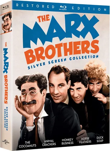 Vista 2 de The Marx Brothers Silver Screen Collection (The Cocoanuts Animal Crackers Monkey Business Horse Feathers Duck Soup) Blu-ray