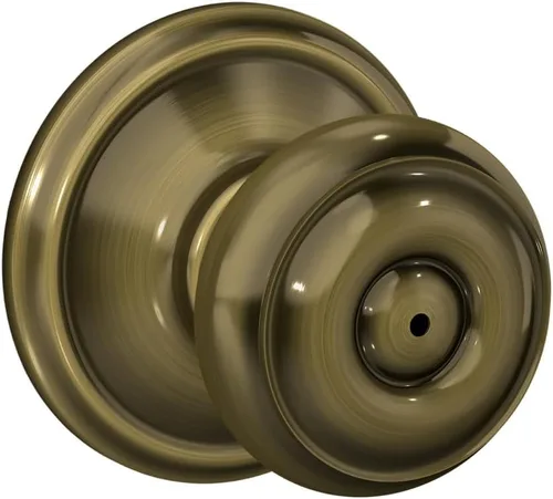 Vista 55 de SCHLAGE F10 GEO 716 Pomo de Puerta Georgiano, Cerradura de Paso para Pasillo y Armario, Bronce Envejecido (Paquete de 4)