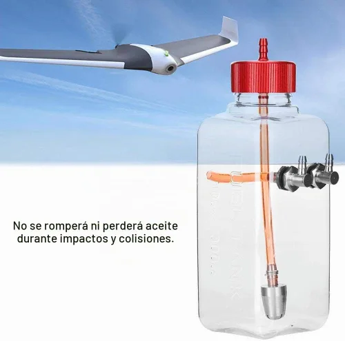 Vista 3 de Motor RC Gasolina Combustible Control Remoto Modelo Accesorios Control Remoto Aeronave Tanque de Combustible de Plástico Transparente