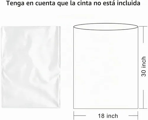 Vista 2 de Morepack Bolsas de celofán de 18 x 30 pulgadas para cestas de regalo, bolsas de cestas de celofán transparente, 10 unidades 10pcs