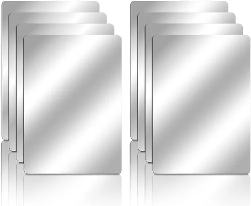 Vista 7 de Marsui 64 piezas de azulejos de espejo de plástico 4x6 pulgadas a prueba