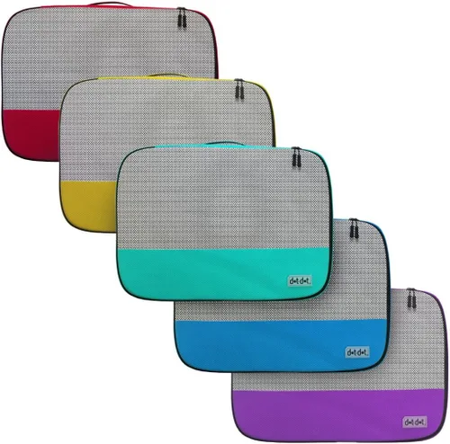 Vista 5 de Cubos de embalaje pequeños para maletas, juego de 5 piezas, bolsas organizadoras de viaje para equipaje de mano