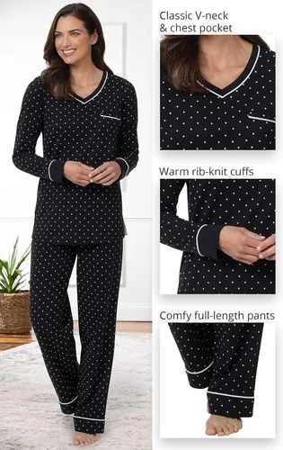 Vista 4 de PajamaGram Pajamas For Women - Womens PJ Sets, Pullover Top, 100% Cotton