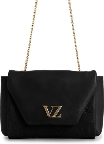 Vista 4 de VELEZ Bolsos de cuero de grano completo para mujer, bolso bandolera de diseñador 01 Negro