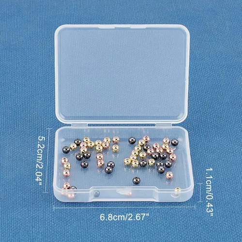 Vista 7 de SUPERFINDINGS 60 cuentas de tapón de 0.157 pulgadas (0.157 in), cuentas redondas de goma, 3 colores, cuentas deslizantes, inserto, tapón de goma