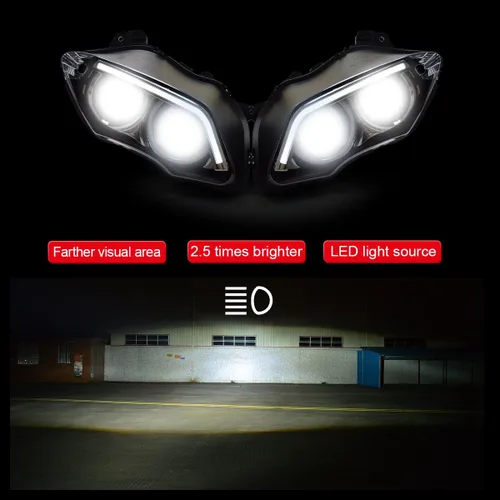 Vista 6 de Faro delantero KT R1 2007-2008, ojo de demonio azul