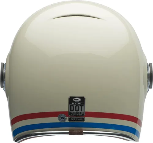Vista 6 de Bell Bullitt - Casco (rayas blanco perlado brillante/rojo/azul - S)