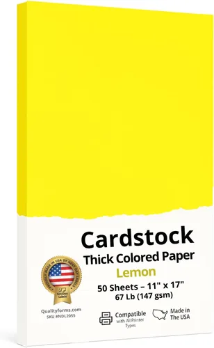 Vista 11 de NextDayLabels Papel de cartulina de color, 50 hojas, "8-1/2" x 11"", color crema, 67 libras (147 gsm), papel de color grueso para manualidades