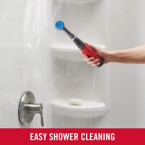 Vista 11 de Rubbermaid Reveal Power Scrubber - Juego de 18 piezas, cepillo eléctrico inalámbrico a batería, resistente al agua, para el hogar, cocina, baño
