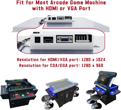 Vista 4 de UNICO Monitor de la arcada de 26 pulgadas, monitor del juego del LCD del ratio 4:3 para la máquina de la arcada de HDMI/VGA/CGA/EGA