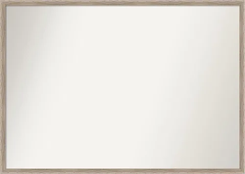 Vista 30 de Amanti Art Espejo de baño blanco para sobre el fregadero, 24 x 27 pulgadas, espejo de tocador rectangular con cuña de madera dura, marco de madera