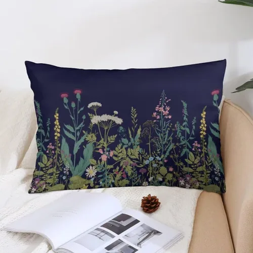 Vista 5 de Juego de 2 fundas de almohada florales de tamaño Queen, color verde salvia, plantas de flores silvestres, hierbas florales vintage y botánicas
