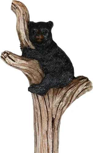 Vista 2 de Ebros Gift Naturaleza rústica Vida silvestre Bosque Cachorros de oso negro escalada en rama de árbol en bosque de pinos soporte dispensador de papel