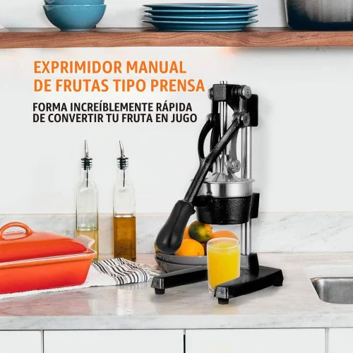 Vista 2 de Prensa Manual de Mano de Hierro Fundido Comercial de Servicio Pesado Naranja Cítricos Limón Lima Toronja Granada Exprimidor de Jugo de Fruta