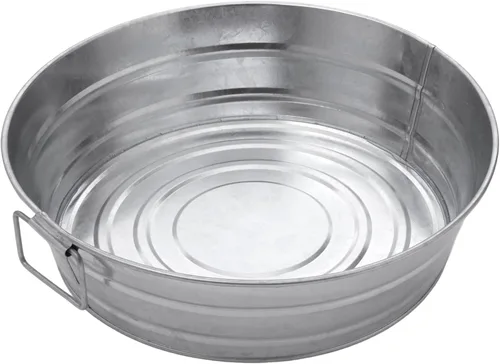 Vista 7 de American Metalcraft MTUB63 Tina galvanizada natural con mango lateral - 27 oz, 6 pulgadas