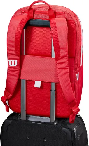 Vista 6 de WILSON Tour Padel Mochila - Capacidad para 1 pala de pádel, rojo/blanco