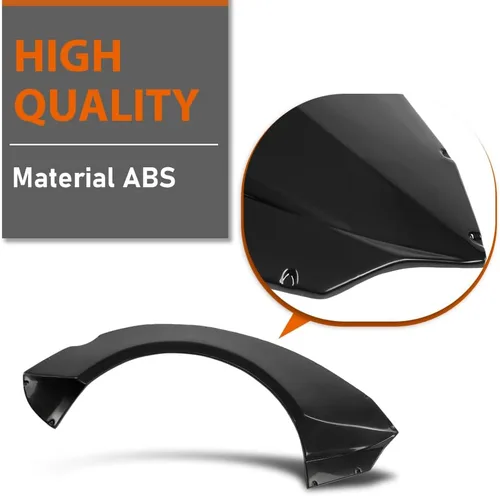 Vista 6 de CROSSDESIGN 4 guardabarros con canards delanteros compatibles con Chevy Camaro ZL1 2010-2015 MB estilo negro