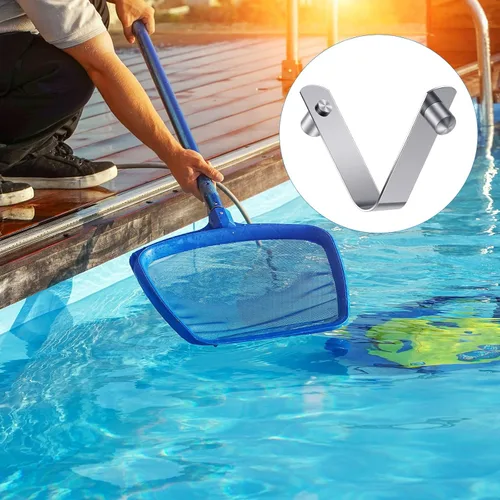 Vista 7 de Oudain 20 piezas de clip universal de acero inoxidable para todas las piscinas, botón de resorte, espumadera de spa/redes de bloqueo de doble