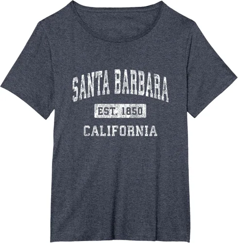 Vista 69 de Camiseta deportiva clásica de Santa Bárbara California CA, Negro, S