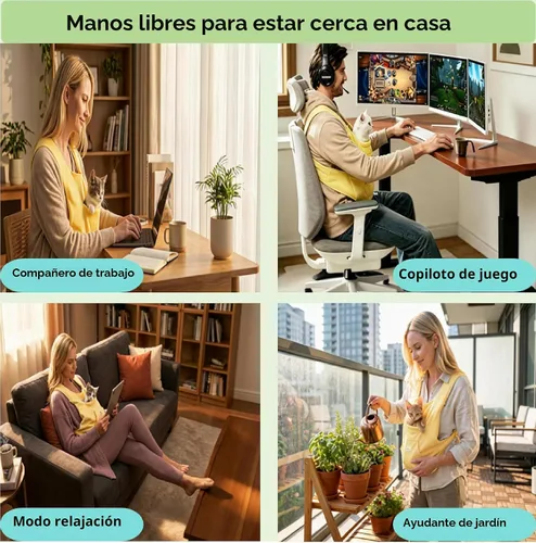 Vista 3 de Transportador para perros pequeños, cachorros y gatitos, hasta 8 libras Diseño manos libres, estilo de transporte frontal, estilo de transporte