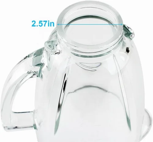 Vista 2 de Piezas de repuesto Frasco de vidrio de 6 tazas con tapa, compatible con licuadoras Oster