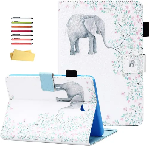 Vista 11 de Funda UUcovers para Galaxy Tab A 8.0 con cierre magnético, ajustado, función atril y tarjetero, con función de encendido y apagado automático, 8