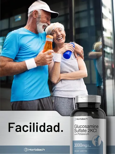 Vista 6 de Horbäach Sulfato de Glucosamina 2KCI con Potasio 3000mg 240 Cápsulas