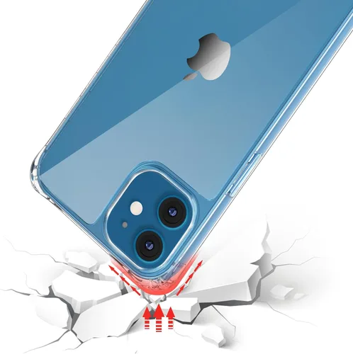 Vista 6 de ZTOFERA Compatible con iPhone 12/iPhone 12 Pro, funda transparente con cordón ajustable, TPU suave y delgada, a prueba de golpes, funda cruzada