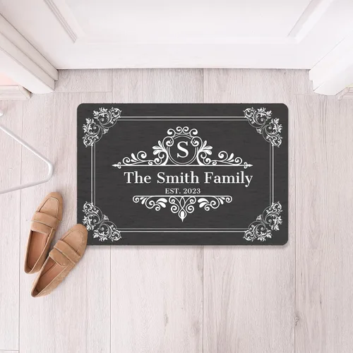 Vista 2 de Magimagine Tapete de bienvenida personalizado para exteriores, tapete de bienvenida personalizado para puerta delantera con nombre de familia