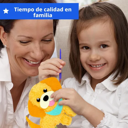 Vista 5 de KRAFUN Puppy & Kitten Sewing Kit for Kids Ages 6+ 8 Dolls Cachorro y gatito