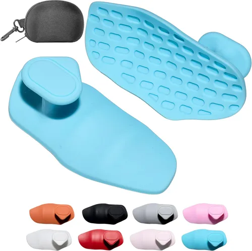 Vista 12 de Agarres de silicona para levantamiento de pesas, guantes de entrenamiento alternativos para hombres, agarre antideslizante para entrenamiento